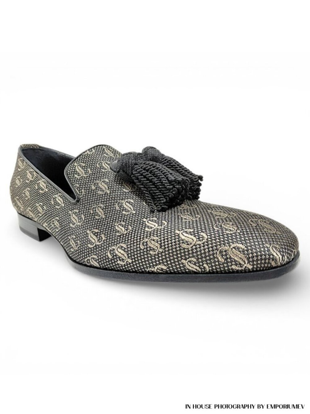 Jimmy Choo Foxley Jacquard Leather Loafers Size EU 40.5 0568 NWB